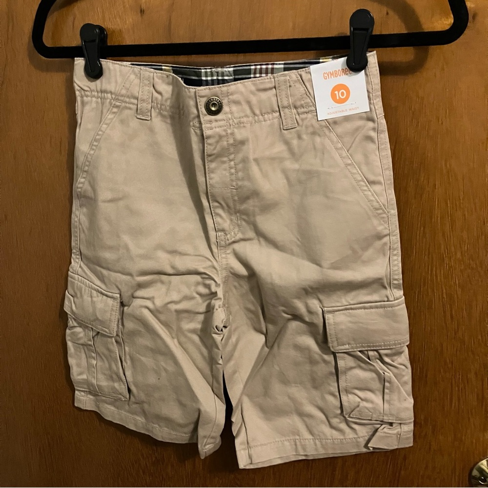 Gymboree Khaki Cargo Shorts Adjustable Waist  Sz 10